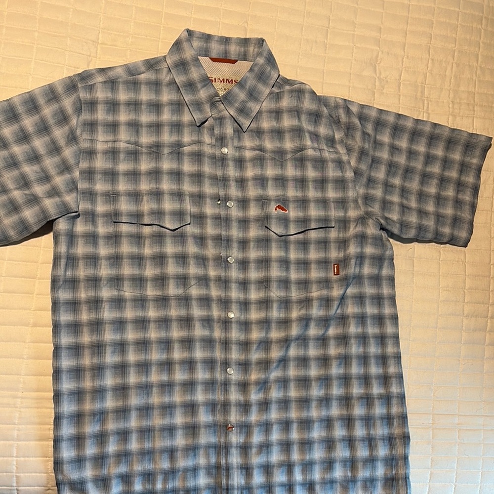 Simms Blue Plaid Men's Shirt